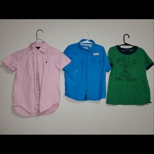 Polo by Ralph Lauren Pink, Blue, and Green Kids' Shirt Trio